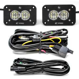 Baja Design S2 Pro, Pair, LED Wide Cornering, Flush, Backup Kit